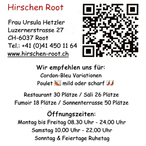 Restaurant Hirschen, Root